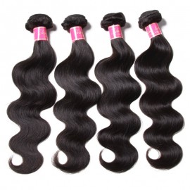 Julia Remy Virgin Indian Body Wave Hair 4pcs/pack Human Extensions Natural Color
