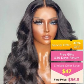 Julia Affordable Body Wave 4X4 Lace Closure Wigs Pre Plucked Human Hair Wigs 150% Density