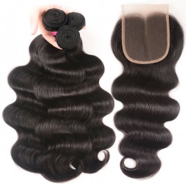 Julia Buy 3 Bundles Get 1 Free Closure Body Wave Brazilian Human Hair Weaves + One Free Closure 10 Lots Per Day