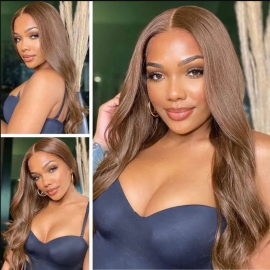 Julia Ombre Blonde Color Wigs 4x0.75 Lace Part Pre Plucked Body Wave Wigs 150% Density