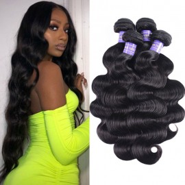 Julia Brazilian Body Wave Weave Hair 4 Bundles Natural Black Human Hair 8-30 Inch