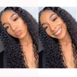 Julia 3 Bundles Virgin Curly Weaves Malaysian Hair With Lace Closure Human Hair