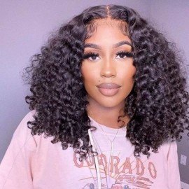 Julia Hair Curly Bob Wigs HD Lace Bob Wig Glueless Undetectable Lace Wigs Short Bob Wigs For Women