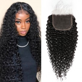 Julia 5x5 HD Curly Hair Lace Closure Human Hair Natural Color