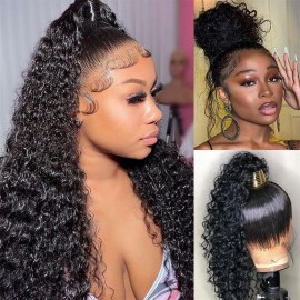 Julia Hair Curly13x4 Transparent Lace Front Human Hair Wigs Pre Plucked Best Brazilian Human Hair Wigs For Women