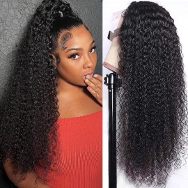 Julia Hair Affordable Kinky Curly 13X4 Lace Front Wig 100% Human Hair Wigs $100 Off Sale