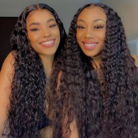 Julia 250% Density Glueless V Part Deep Wave Wigs No Leave Out And No Sew In Human Hair Wigs