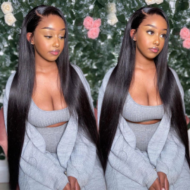 Julia Straight 200% Density 13X4 HD Lace Front Wigs Full And Premium Undetectable Transparent Lace Human Hair Wigs