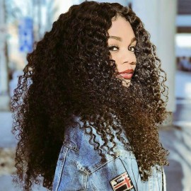 Julia Virgin Peruvian Deep Wave Hair 3Bundles Human Hair Weave Deals