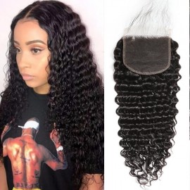 Julia Deep Wave 5x5 HD Lace Closure Human Hair Natural Color