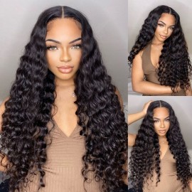 Julia Hd Lace Wig Gluless Deep Wave Lace Closure Wig 200% Density Undetectable Human Hair Wig For Women