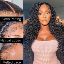 Julia Hd Lace Wig Gluless Deep Wave Lace Closure Wig 200% Density Undetectable Human Hair Wig For Women