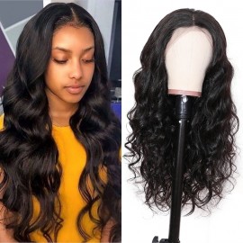 Julia Fake Scalp Body Wave Pre Plucked Human Hair Wigs 150% Density Flash Sale