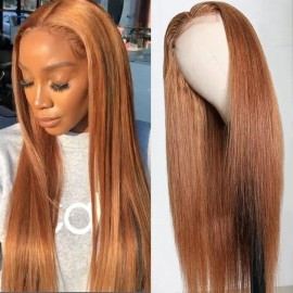Julia Straight Hair Lace Part Wigs 100% Human Hair Wig For Black Women #8 Hair Color Wigs