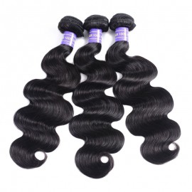 Julia Human Hair Bundles Brazilian Body Wave Weave 3 Bundle Deals Natural Black