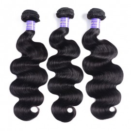 Julia Hair Human Hair Bundles Brazilian Body Wave Weave 3 Bundle Deals Natural Black