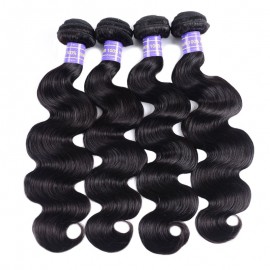 Julia Brazilian Body Wave Weave Hair 4 Bundles Natural Black Human Hair 8-30 Inch