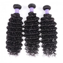 Julia Friday Flash Sale 3 Bundles Deep Wave Human Hair Natural Black