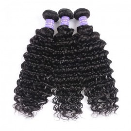 Julia Friday Flash Sale 3 Bundles Deep Wave Human Hair Natural Black