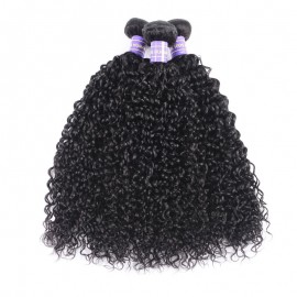Julia Curly Human Hair Weaves Natural Black 3 Bundle Deals Brazilian Curly Hair