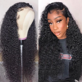 Julia Affordable 13x4 Curly Lace Front Human Hair Wigs 150% Density Pre Plucked Best Curly Wigs