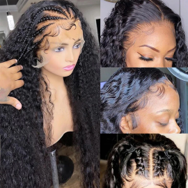 Julia Jerry Curly 200% Density 13X4 HD Lace Front Wigs Full And Premium Undetectable Transparent Lace Human Hair Wigs