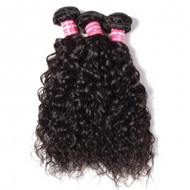Julia 1 Piece Of Water Wave Hair Weaves 100% Human Hair Wavy Bundles For Sale