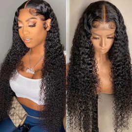 Julia Hair Curly13x4 Transparent Lace Front Human Hair Wigs Pre Plucked Best Brazilian Human Hair Wigs For Women