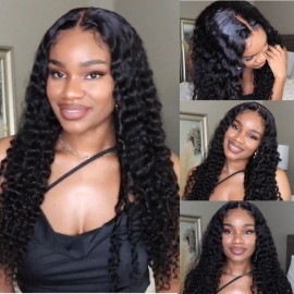 Julia Hair Curly13x4 Transparent Lace Front Human Hair Wigs Pre Plucked Best Brazilian Human Hair Wigs For Women