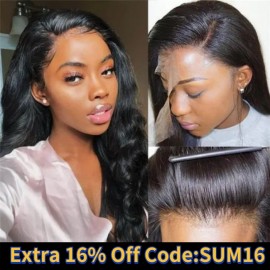 HD 5x5 Lace Long Inches Body Wave Wig 150% Density Pre Plucked Babyhair Around Julia Friday Flash Sale