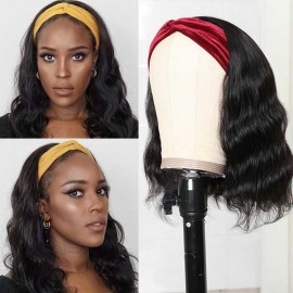 Julia Hair Short Bob Wig Body Wave Headband Wigs 100% Human Hair Wigs For Black Women