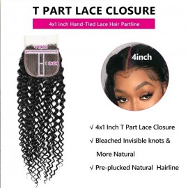Julia VIP Exclusive 3 Bundle Deals Curly Hair Bundles 20 22 24inch With 18inch T Part Lace Closure