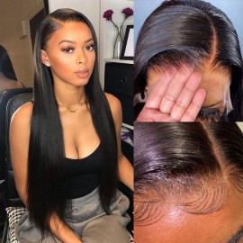 Julia Straight 200% Density 13X4 HD Lace Front Wigs Full And Premium Undetectable Transparent Lace Human Hair Wigs