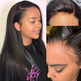 Julia Straight 250% Density 13X4 HD Lace Front Wigs Full And Premium Transparent Lace Human Hair Wigs Undetectable Lace Wigs