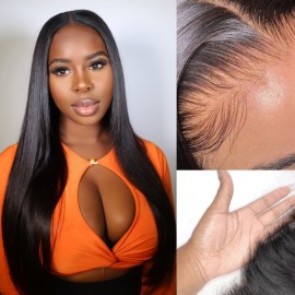 Julia Straight 200% Density 5X5 HD Lace Closure Wigs Full And Premium Transparent Lace Human Hair Wigs