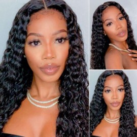 Julia Affordable 13x4 Water Wave Lace Front Wigs Pre Plucked Best Human Hair Wigs