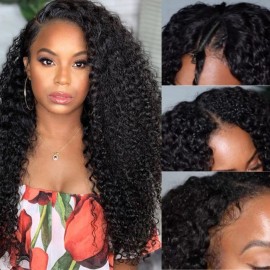 Julia Hair Affordable Glueless V Part Jerry Curly Wig No Leave Out Beginner Friendly Upgrade U Part Human Hair Wigs