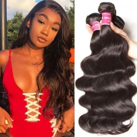 Julia Hair Flash Sale 3 Bundles Body Wave Human Hair Natural Black 10' 10'' 12' 3 Bundles Deals
