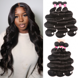 Julia Hair 4 Bundles Brazilian Body Wave Weave Virgin Human Hair Bundles Deals