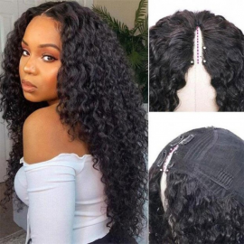 Julia Glueless Deep Wave V Part Wig Upgrade U Part Human Hair Wigs Beginner Friendly And Scalp Protective Clearance Sale
