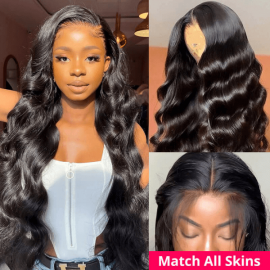 Julia HD Lace Wigs Body Wave 4x0.75 5by5 Lace Closure 100 Human Hair Transparent Wigs Pre Plucked Babyhair Around