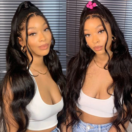 Julia Body Wave 250% Density 13X4 HD Lace Front Wigs Full And Premium Transparent Lace Human Hair Wigs