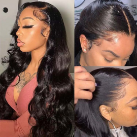Julia Dominique A Recommend HD Lace Body Wave 5X5 Glueless Wigs 100% Human Hair Transparent Wigs Pre Plucked With Babyhair Around