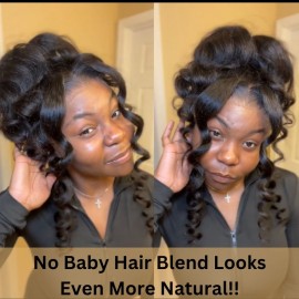 Julia Hair Affordable Realistic 4C Kinky Edges Wig 100% Healthy Kinky Straight Human Hair Wigs No Baby Hair Style Pre-Plucked Beginner Friendly Lace Front Wig