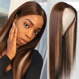 Julia Pre Plucked Lace Front 150% Density Highlight Blonde Wig D4/27 Straight Wigs Flash Sale