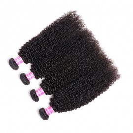 Julia 4 Bundle Deals Kinky Curly Human Hair Extension Natural Color Kinky Curly Human Hair For Weaves