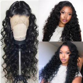 Julia Hair Spiral Loose Deep Wave Lace Front Wigs High Quality Bouncy Human Hair Wigs With Pre-plucked Natural Hairline