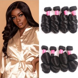 Julia Unprocessed Virgin Malaysian Loose Wave Hair 4pcs Wholesale Price Human Hair Bundles
