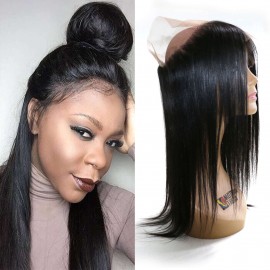 Julia Hair 360 Lace Frontal Straight Hair With Natural Hairline 100% Unprocessed Virgin Straight Human Hair