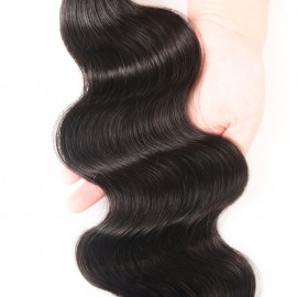 Julia 2 Bundles Of Body Wave Hair Weaves With 13x4 Lace Frontal Customizable 13x4 Lace Front Wig With Baby Hair